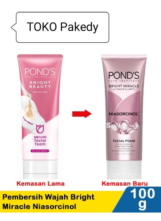 PONDS WHITE BEAUTY BRIGHT BEAUTY FACIAL FOAM 100g KEMASAN BARU SABUN CUCI MUKA Krim Pencerah Untuk Kulit Pro Vitamin B3 Untuk Kulit Cleanser Wajah Halal Lazada Lazada Indonesia
