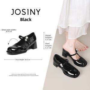 Josiny | Vintage French Red Bridal Shoes Coarse Heels