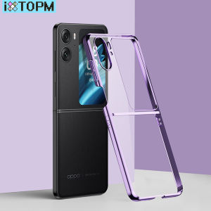 iXTOPM 6D Plating Colorful HD Transparent Phone Case for OPPO Find N2 Flip FindN2 Flip Back Shockproof Cover