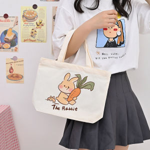 Fashionable Canvas Handbag Womens Lunch Box Bag 2025 New Cute Outdoors Bag Small Shoulder Bag for Office Workers