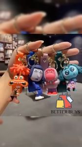 BETTER BUYS Cartoon Keychain Cute Anime Childrens Key Chain Kawaii Charms PVC Pendant Backpack Gift for Girl and Boy