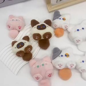 Dễ Thương Sang Trọng Đuôi Dài Mèo Móc Khóa Mặt Dây Chuyền Búp Bê Mềm Búp Bê Học Túi Mặt Dây Chuyền Phụ Kiện