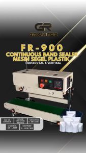 Continuous Band Sealer Mesin Segel Plastik FR-900 Vertikal / Horizontal Grakitec