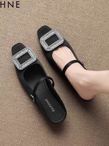 Daphne | Black Summer Slip-On Loafer