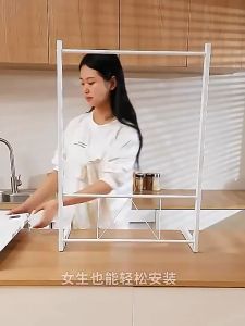 KITCHEN OVEN RACK RICE COOKER KITCHEN SHELF ADJUSTABLE LENGTH MICROWAVE RACK RAK DAPUR KITCHEN RACK ORGANIZER