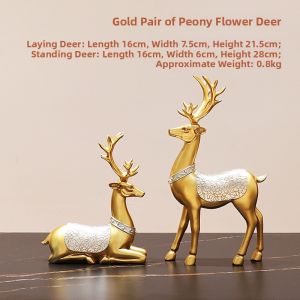 Fengshengshui Decoration Deer Wine Cabinet Hallway Creative Decorations Home Living Room Chinese Style Moving into the New House Opening Gift