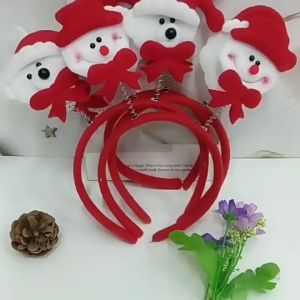 Christmas Headband Xmas Tree Santas Elk Antlers Hairband Party Decoration Supplies for Kids and Adults