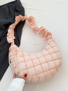 Chic Soft Plaid Womens Crossbody Bag Casual Versatile Single Shoulder Satchel Fashionable Trendy Dumpling Bag KSHH Brand