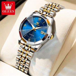 OLEVS Watch For Women Original Branded Waterproof Elegance Luminous Quartz Stainless Steel Watch Casual Ladies Wristwatch on Sale Now