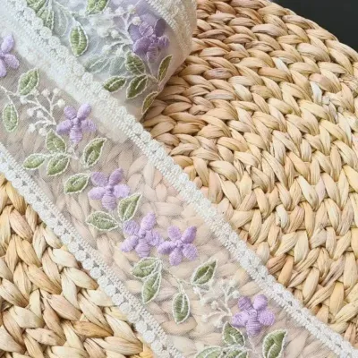 renda bordir per-50cm lebar renda 9cm