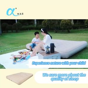 Alpha Automatic Inflatable Mattress Outdoor Thickened Sleeping Mat Camping Floor-Standing Folding Bed Portable Household Double Air Cushion Bed