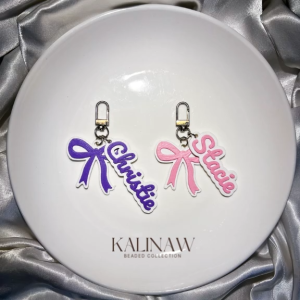 KALINAW Ribbon with Personalized Name Keychain/ Name Charm/ Giveaways I Premium 3D Printed PLA