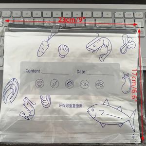 10 Chiếc Dung Tích Lớn Lá Nhôm Khóa Kéo Túi Chống Rò Rỉ Giữ Tươi Có Thể Tái Sử Dụng Nhà Bếp Tủ Đông An Toàn Túi Bảo Quản Thực Phẩm
