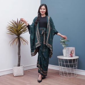 Toko baju kondangan set cardigan batik wanita rayon premium bahan adem Allsize