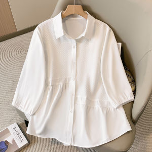 Summer Big Size Polo Collar 3/4 Sleeve Shirt