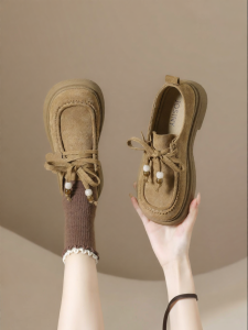Josiny | Womens Mid Heel Loafer Soft Bottom Casual Shoes