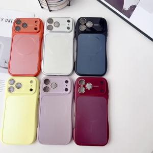 Luxury Small Waist Bumper For Magsafe AG Frosted Phone Case For iPhone 16 17 Pro Max 15 14 13 17Pro Wireless Charging Back Cover