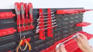 Wall Mount Tool Organizer 39PCS Storage Boxes Pegboard Panels Storage Bins for Nuts Bolts and Hardware Parts Tool Holder Screwdriver Wrench Scissors and Other Tools for Garage Workshop Pegboard