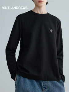 Xinjiang Long Staple Cotton Womens Spring Round Neck Long Sleeve T-shirt
