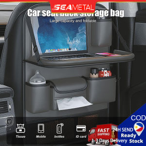 SEAMETAL Car Seat Storage Bag Large Capacity Organizer with Foldable Table Waterproof Multifunctional Back Holder Pocket