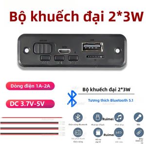 Bo Mạch Khuếch Đại Bluetooth 6W Module Nghe Nhạc MP3 Với USB TF Radio FM Dành Cho Dự Án Loa Tự Chế Trên Ô Tô Bộ Khuếch Đại Âm Thanh 3.7V-5V