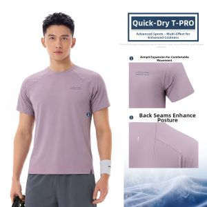 Li-Ning | Mens Short Sleeve T-Shirt Fitness Series Anti-UV Reflective Knit