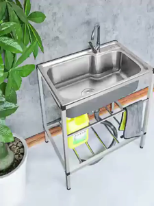 🔥หนา6mm🔥ซิงค์ล้างจาน อ่างล้างจาน 1 หลุม SUS304 68×44cm ไม่ขึ้นสนิม ไม่เสียรูป ซิ้งล้างจาน อ่างสแตนเลส อ่างล้างมือ อ่างล้างผัก หนาและใช้ทนทาน อ่างน้ำหลุมเดียว ซิงค์สแตนเลส ซิงค์ล้างมือ อ่างล้างจานมือ