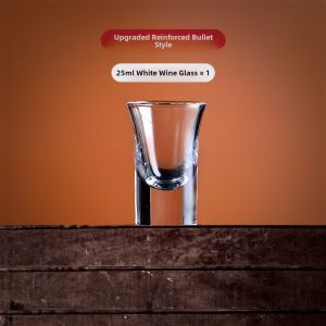 Thickened Glass Small Wine Cup Set Home Use White Wine Cup Two Ounce Cup One Mouth Cup Creative Bullet Shaped Pouring Cup