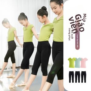 Dance Training Suit Shortsleeve Top Seven-eighth Pants