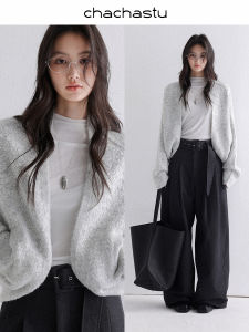CHACHASTU | Áo Sweater Dáng Batwing Tay Tròn Len Thu Đông Phù Hợp Nữ