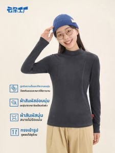 เสื้อเชิ้ตคอตั้งทรงสลิมฟิต Cloud Factory สำหรับผู้หญิง สวมใส่สบาย อบอุ่น ระบายอากาศได้ดี ดีไซน์เรียบง่าย ทรงปกติ แขนยาว ฤดูใบไม้ร่วง/ฤดูหนาว