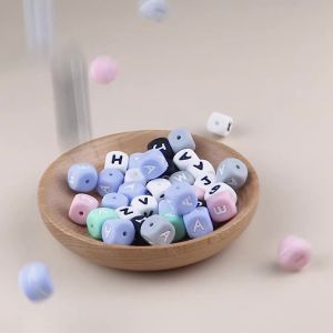 20pcs/Lot 12mm Black Square Silicone Letter Beads For Jewelry Making DIY Bracelet Necklace Earrings Etc Handmade Accessories