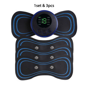 19 Levels EMS Neck Electric Massager Patch Pulse Muscle Stimulator Gel Pad Relieve Fatigue Cervical Massage Sticker Portable