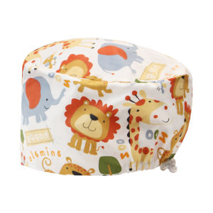 Whale Pattern Scrub Cap Short Hair Women Working Hats Breathable Soft Pet Clinic Dentist Nursing Caps K1030