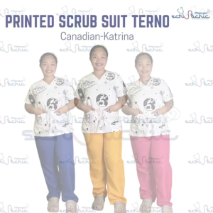 PSC Printed Scrub Suit Top Only for Men & Women/ Canadian Cotton/Medical nurse vet yaya uniform