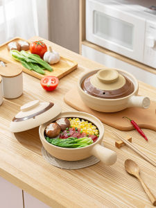 Mini Single Handle Clay Pot for Home Use Traditional Chinese Style Cooking Utensil Small Size Stove Top Rice Cooker