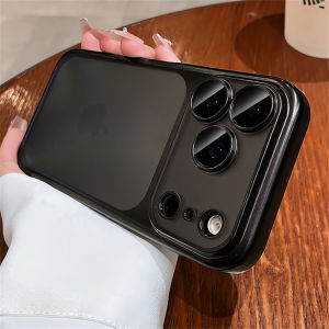 Ốp Điện Thoại Trong Suốt Mờ Chống Sốc Viền Kim Loại Mạ Màu Bảo Vệ Ống Kính Chống Xước Dành Cho iPhone 17/18 Pro Max/16/15/14/13