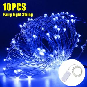 10PCS Wholesale 5m~1m LED Copper Wire Fairy Lights LED String Lights Party Wedding Indoor Christmas Decoration Garland Lights