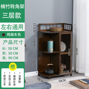 ตู้มุมสไตล์จีน ชั้นวางของ ห้องนั่งเล่น ชั้นวางของ ตู้มุม ตู้หนังสือ อุปกรณ์ชา ตู้เก็บของ ไม้ไผ่