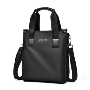 Mens Business Handbag File Bag Single Shoulder Bag for Men Crossbody Bag Stylish Leather Work Bag for Male Users