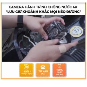 Camera hành trình chống nước chống rung 4K ULTRA HD Camera hành trình xe máy Camera hành trình quay góc rộng kết nối Wifi kèm thẻ nhớ