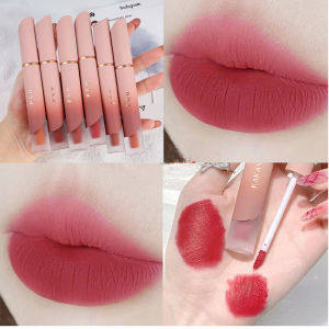 6 Colors Velvet Matte Lip Gloss Long Lasting Lipstick Waterproof Lip Tint Female Lip Glaze Lip Cream Makeup