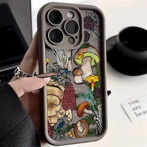 Colorful Mushroom Color Phone Case For iPhone 17 Air 16E 16 15 13 11 Pro Max 14 Plus 12 Mini 7 X XR Soft Shockproof Cover Coque