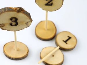 Wooden Table Number for Banquet Restaurant Party Decor
