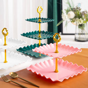 3 Layer Cake Stand Cupcake Tray European Fruit Snake Plate Tray Display for Birthday Party Dessert Wedding Xmas Shelf Tool