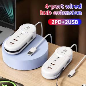 other | USB Charger PD Type C Fast Charge Wall Chargers Multi-ports USB Hub Adapter USB Type C With Extension Type C Cable Socket Outlet