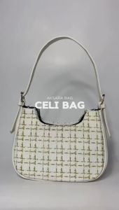 Tas Shoulderbag Wanita AksaraCeli / Tas Bahu Cewek Kekinian / Tas Selempang Wanita
