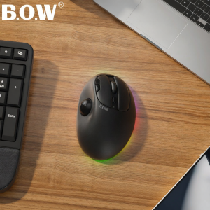 B．O．W | Ergonomic Bluetooth Dual Mode Wireless Trackball Mouse