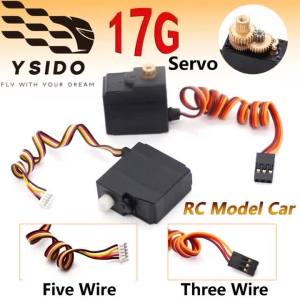 YSIDO 17G Metal Gear Digital Servo Three/Five Wire for 1/16 SCY 16101 16102 16103 16201 MJX JJRC Q117 RC Car Upgrade Accessories