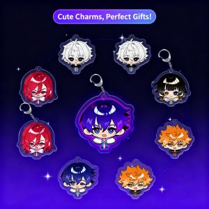 Bandai | Blue Lock Isagi Yoichi Bachira Meguru Anime Acrylic Keychain 3PCS Kawaii Pendant